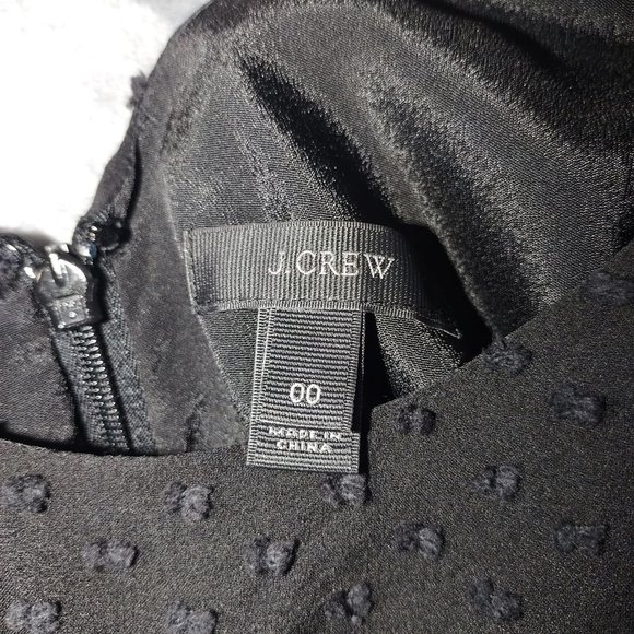 J Crew‎ Women Black Eyelet Sleeveless Dress Size00 Mini Classic Textured Capsule - Picture 3 of 10